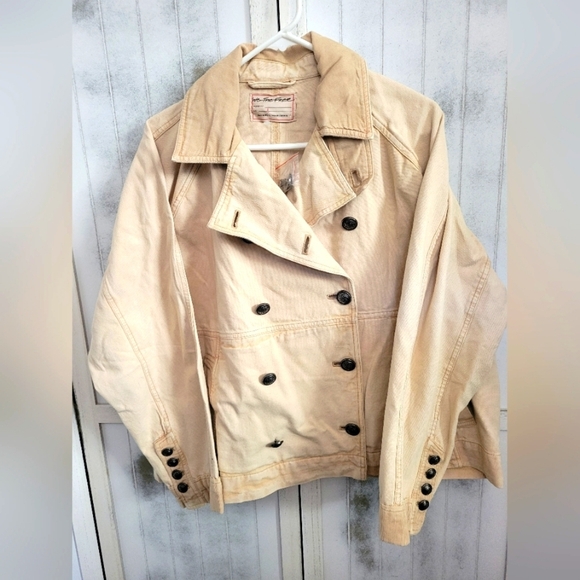 NWOT Free PEOPLE Viva Surplus Jacket Oatmeal Small - Picture 2 of 7